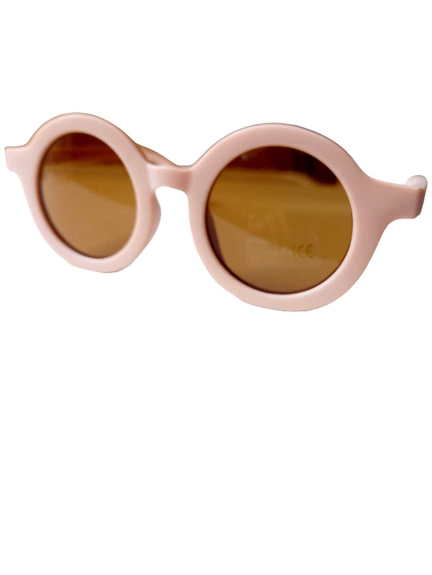 Bērnu saulesbrilles retro stilā|maigi rozā