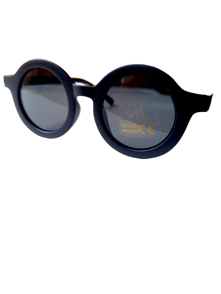 Bērnu saulesbrilles retro stilā|melnas
