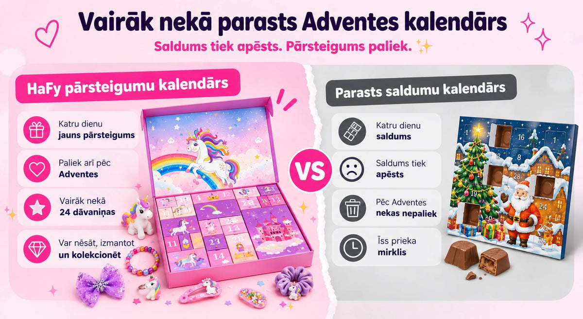 vienradžu adventes kalendārs izdevīgi meitenēm