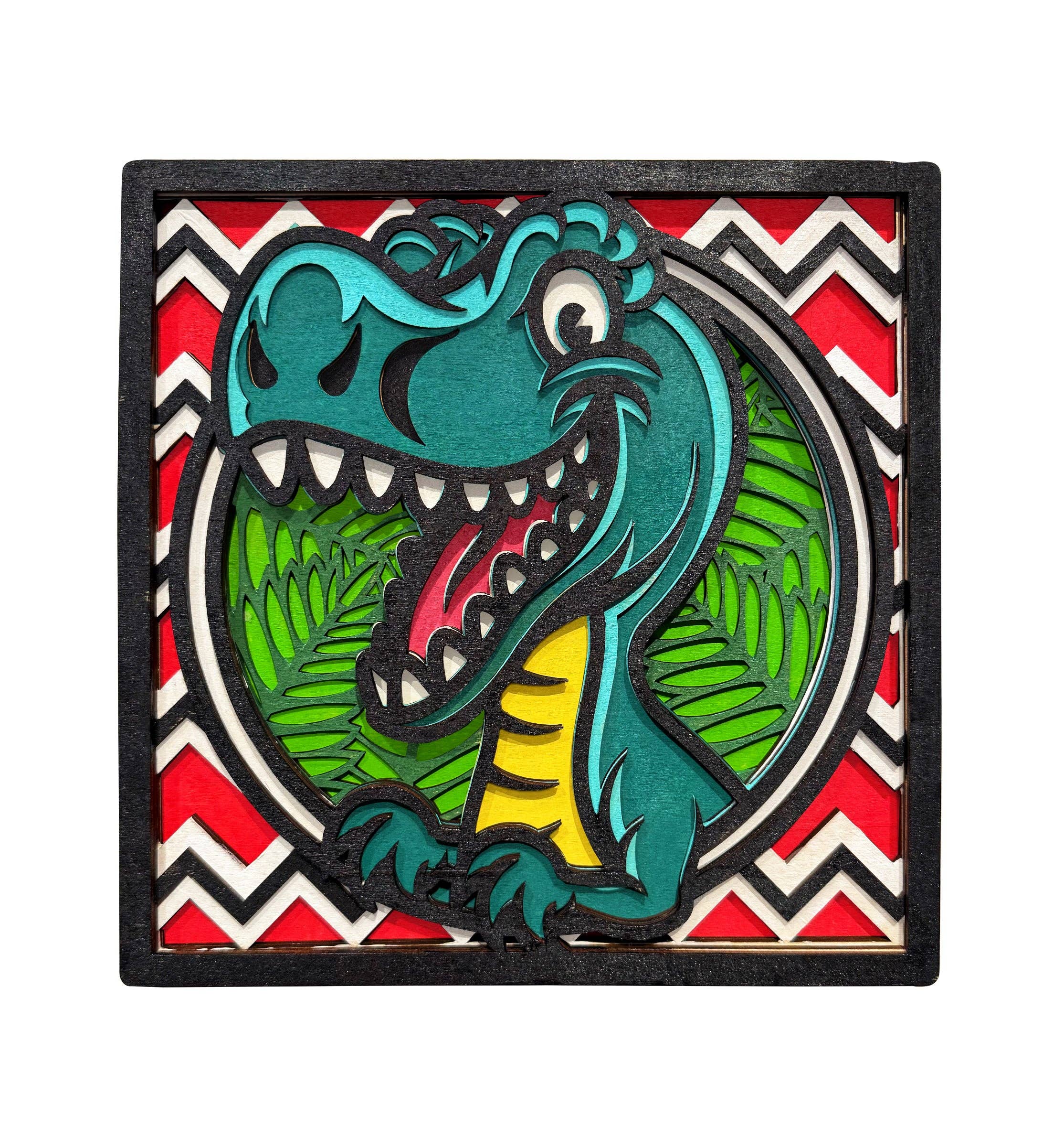 Koka 3D gleznošanas komplekts ar dinozaura dizainu
