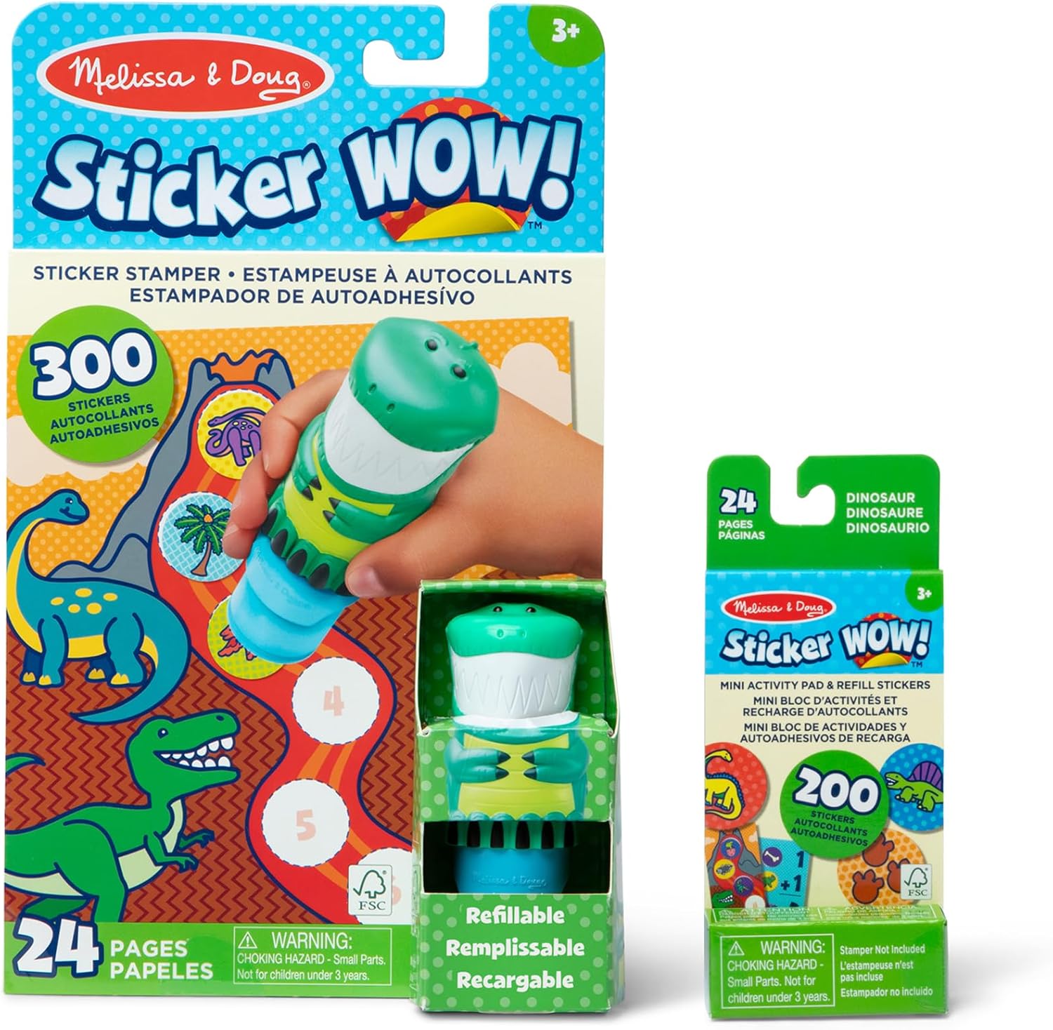 Dinozauru uzlīmju komplekts bērniem Sticker Wow ar 500 uzlīmēm 🦖🦖🦖