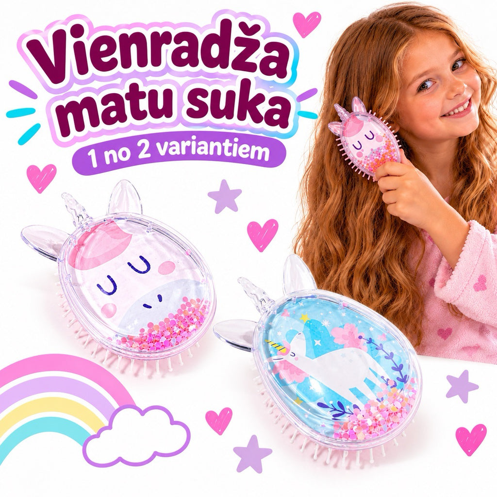 Vienradžu matu suka ar mirdzumiem bērniem