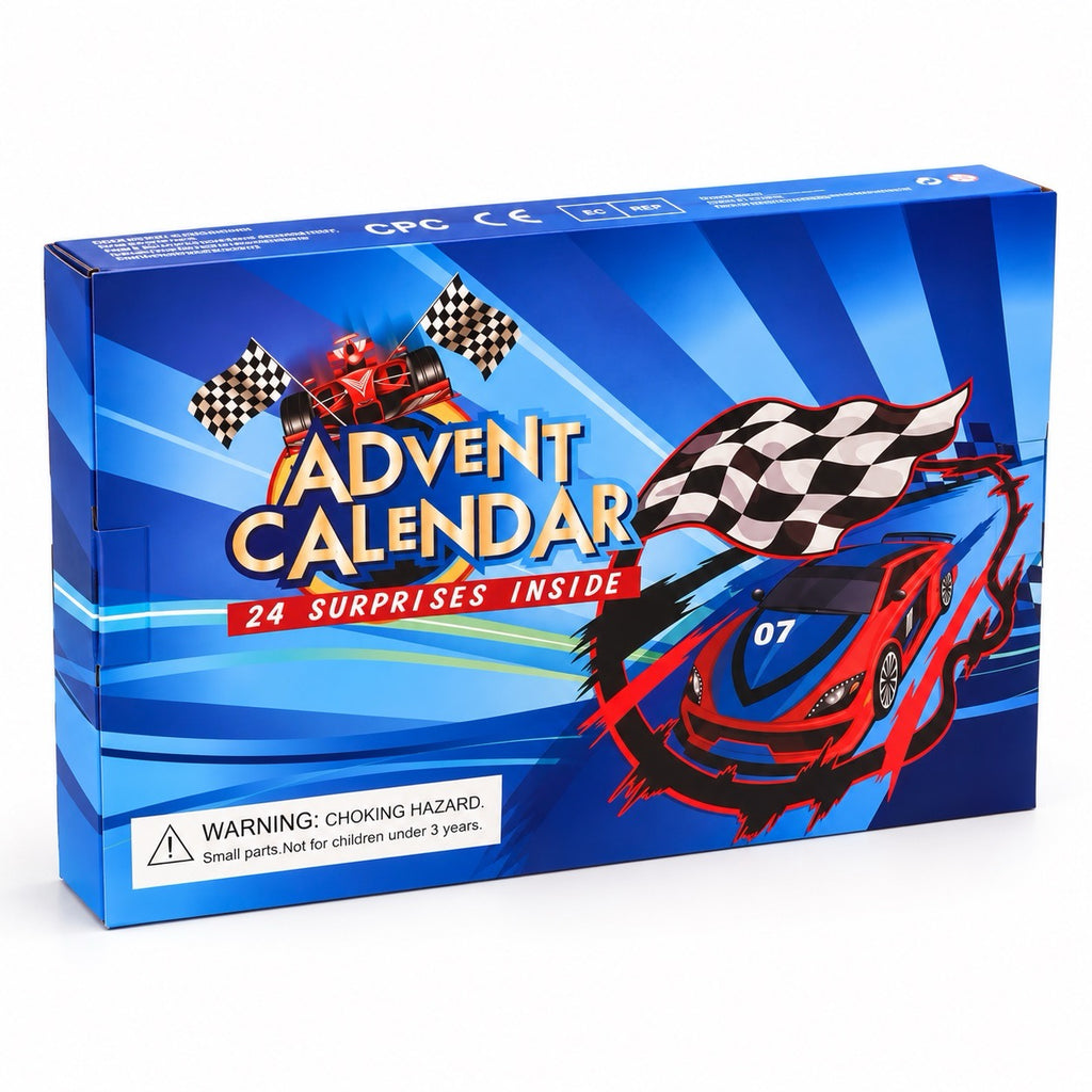 Sacīkšu auto Adventes kalendāra kaste 38 × 23 × 3 cm
