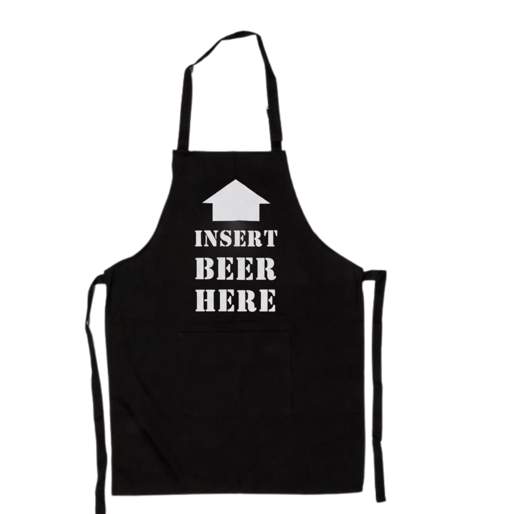 Melns kokvilnas priekšauts | Insert Beer Here dizains