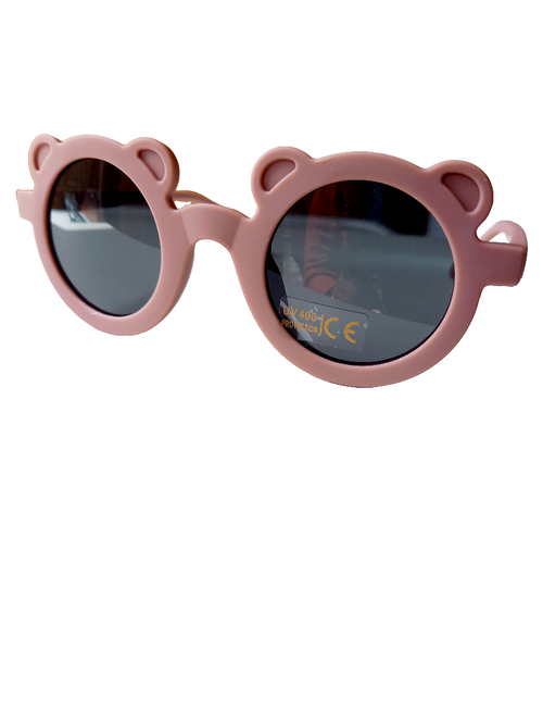Kids' bear sunglasses|old pink