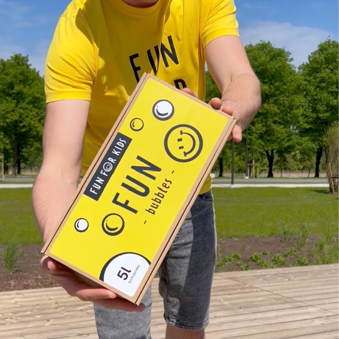 5L FUN BUBBLES – Lielo burbuļu komplekts ar  1 burbuļrīku 🫧🫧🫧