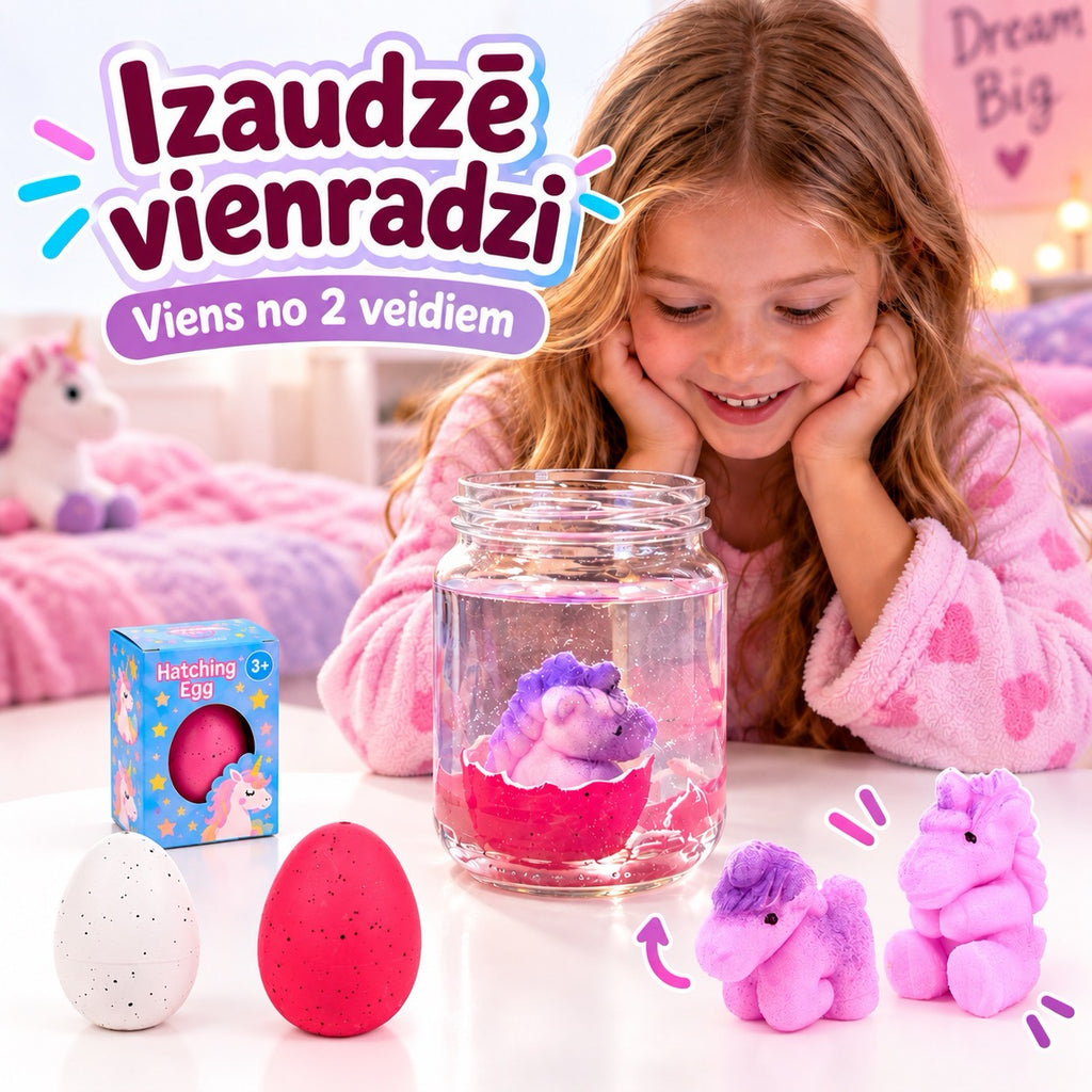 Maģiskā ola ar vienradzi bērniem pārsteiguma kastē