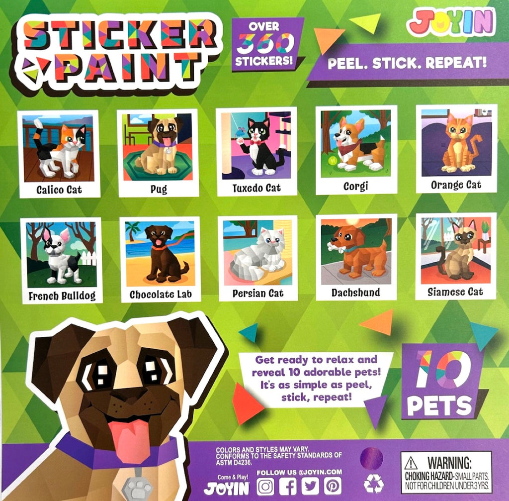 Uzlīmju puzles grāmata – Mājdzīvnieki 🐶