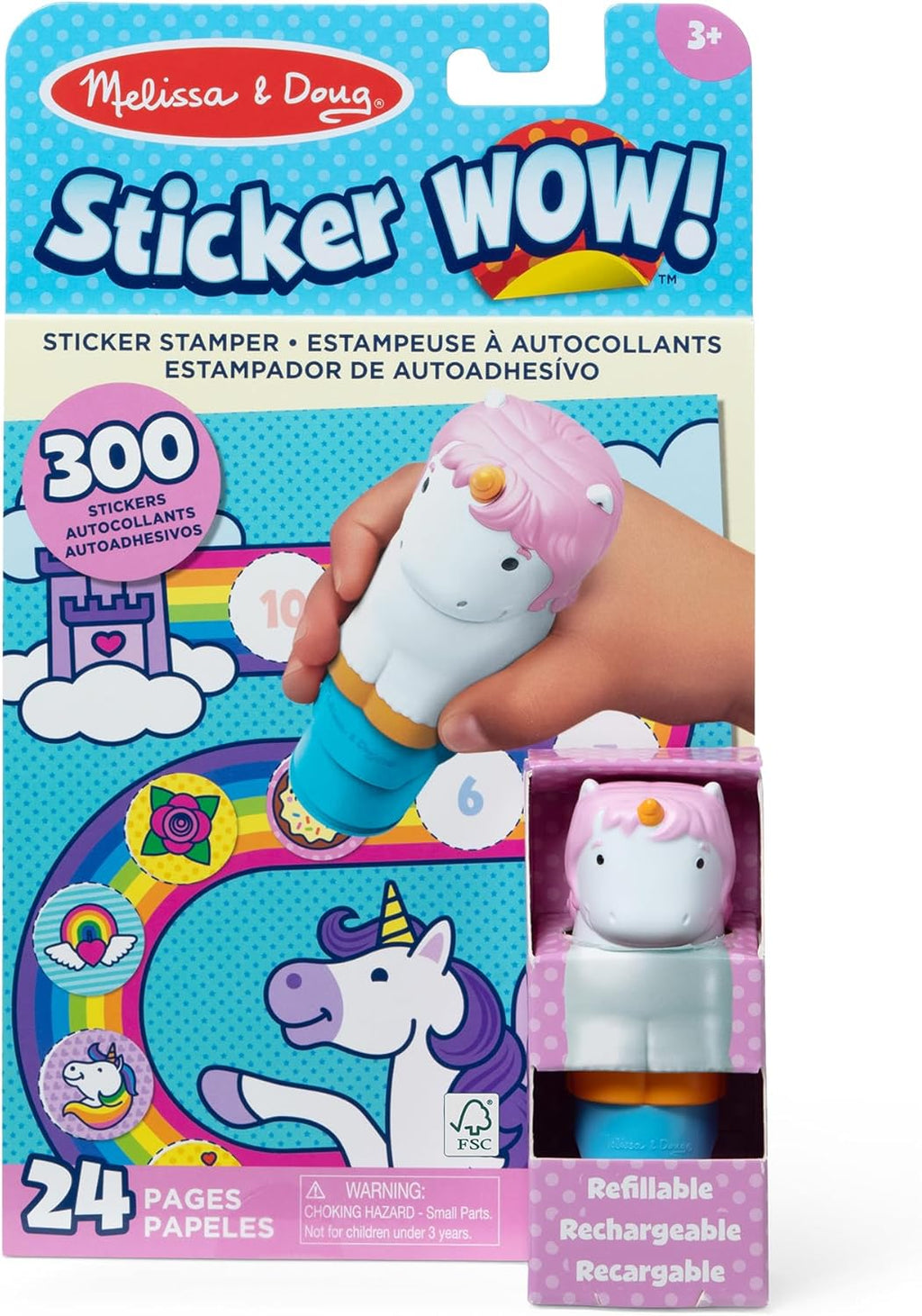 Vienradža uzlīmju komplekts bērniem Sticker Wow 🦄 ✨ 🌈