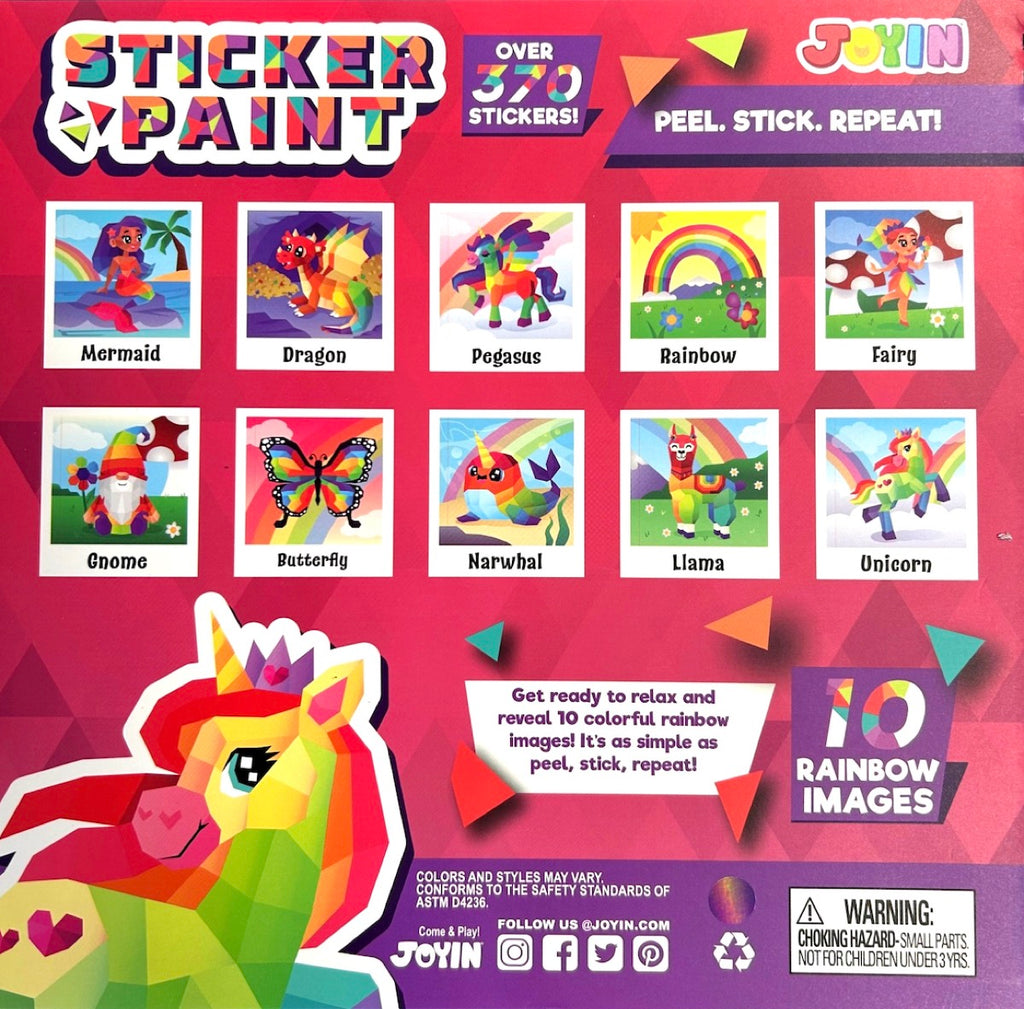 Uzlīmju puzles grāmata – Varavīksnes krāsainie attēli 🌈
